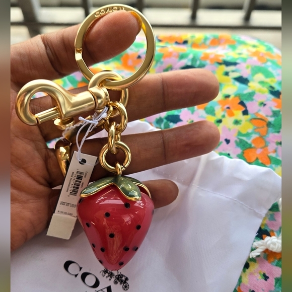 Coach x Observed by Us Strawberry Bag Charm - Picture 3 of 4